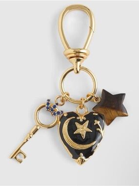 NWT | Madewell Key Cluster Bag Charm  Enamel Heart Bright Polishes Gold